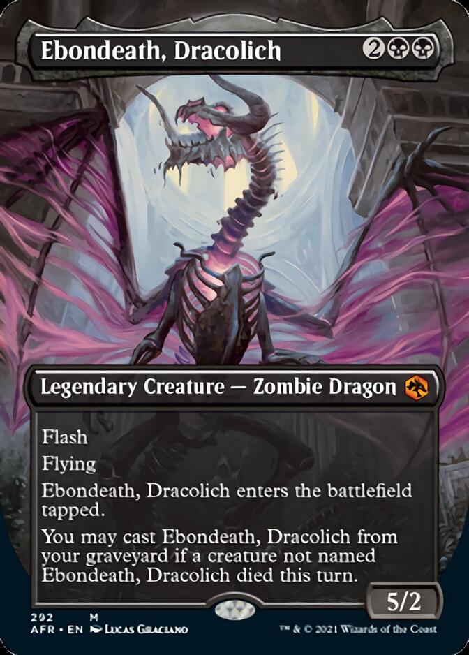 Ebondeath, Dracolich (Borderless Alternate Art) [Dungeons & Dragons: Adventures in the Forgotten Realms] | Card Merchant Takapuna