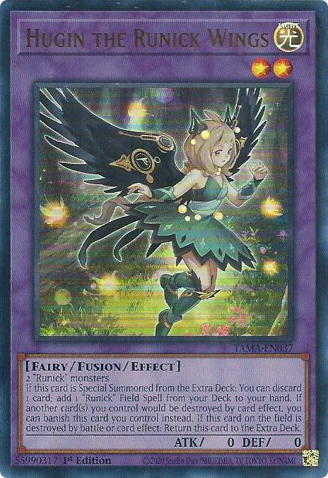 Hugin the Runick Wings [TAMA-EN037] Ultra Rare | Card Merchant Takapuna