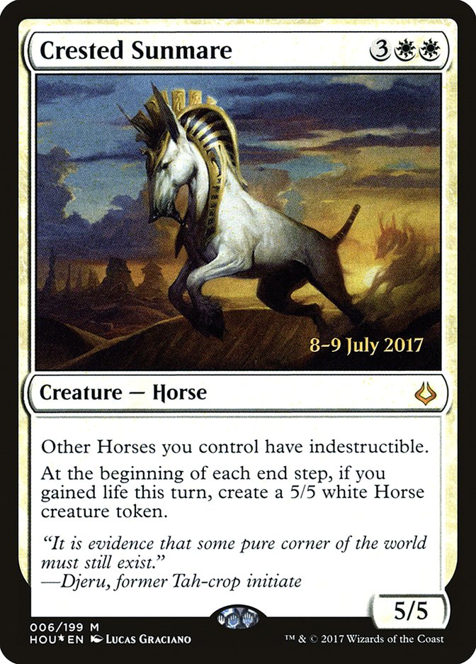 Crested Sunmare [Hour of Devastation Prerelease Promos] | Card Merchant Takapuna