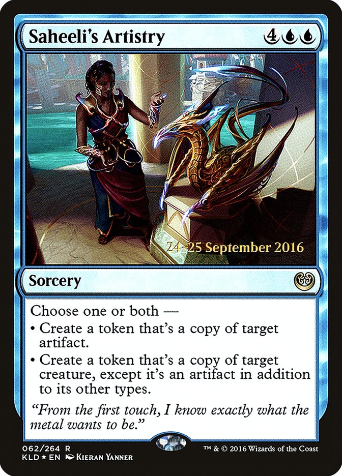 Saheeli's Artistry [Kaladesh Prerelease Promos] | Card Merchant Takapuna