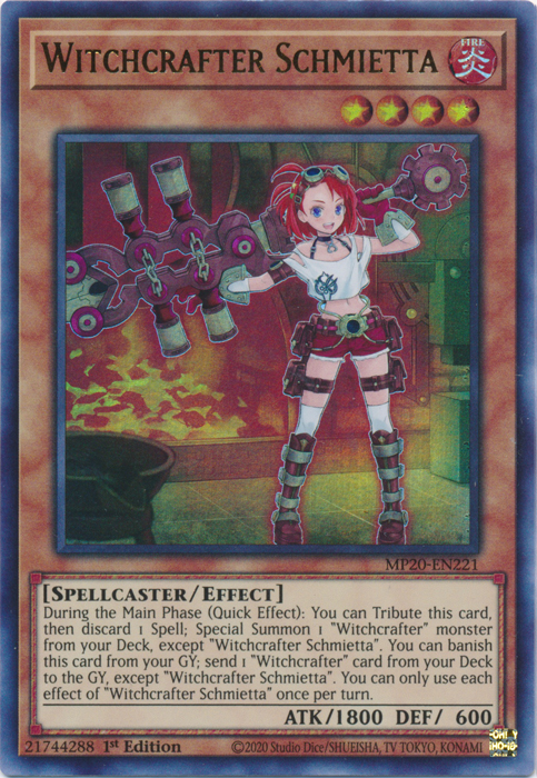 Witchcrafter Schmietta [MP20-EN221] Ultra Rare | Card Merchant Takapuna