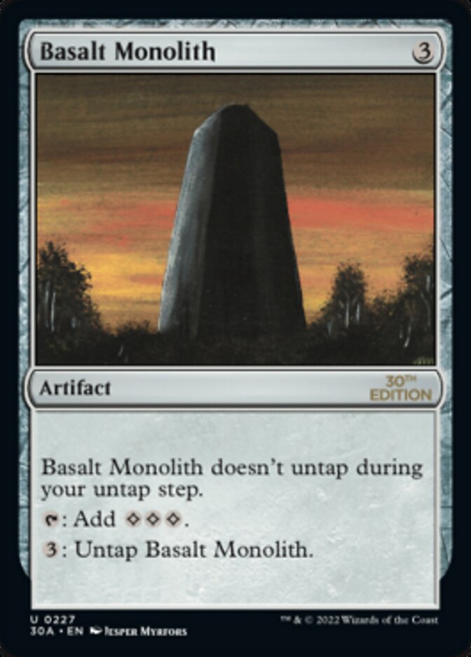 Basalt Monolith [30th Anniversary Edition] | Card Merchant Takapuna