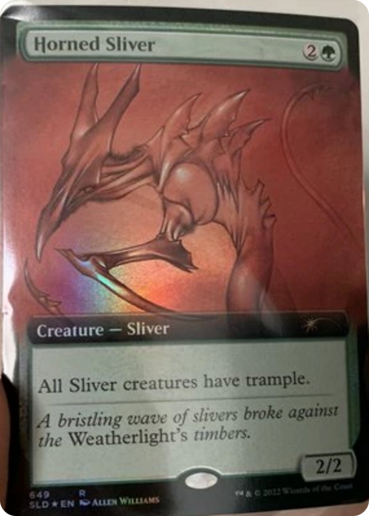 Horned Sliver (Extended Art) [Secret Lair Drop Promos] | Card Merchant Takapuna