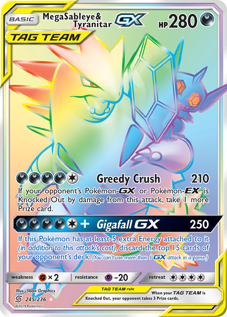 Mega Sableye & Tyranitar GX (245/236) [Sun & Moon: Unified Minds] | Card Merchant Takapuna