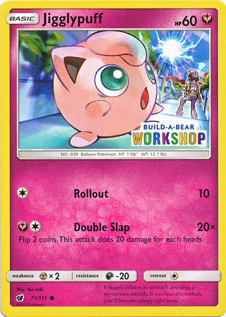 Jigglypuff (71/111) (Build A Bear Workshop Exclusive) [Sun & Moon: Crimson Invasion] | Card Merchant Takapuna