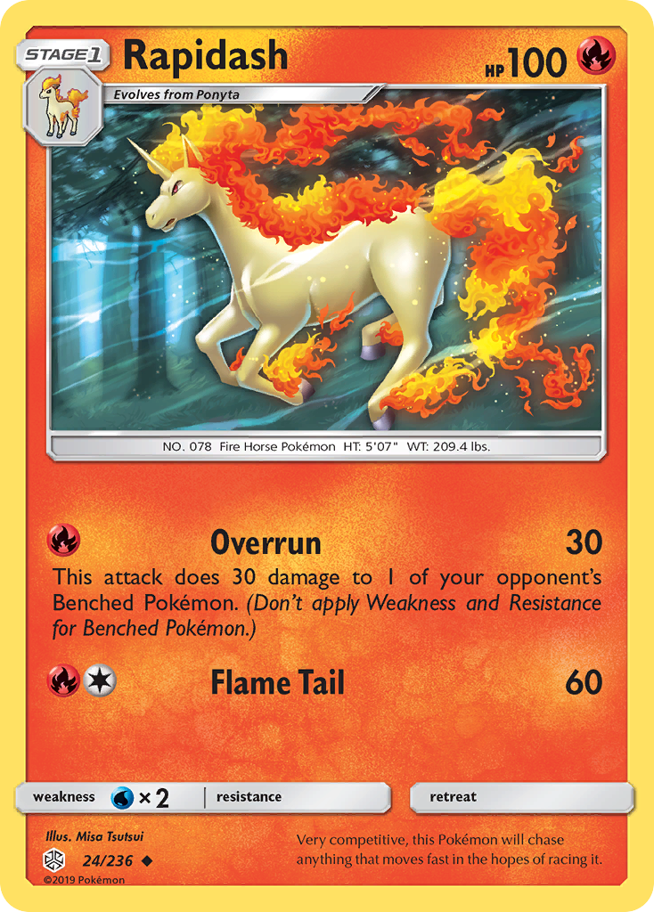 Rapidash (24/236) [Sun & Moon: Cosmic Eclipse] | Card Merchant Takapuna