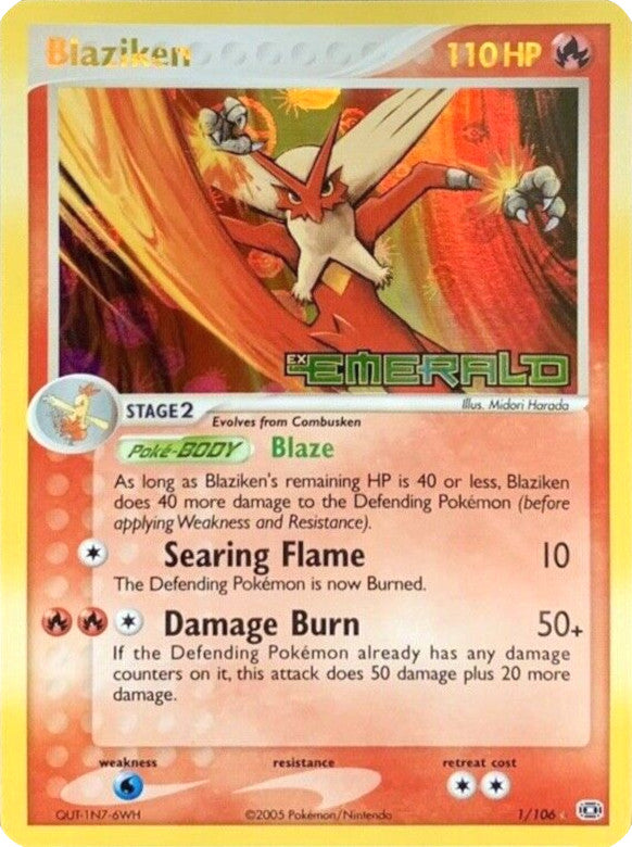 Blaziken (1/106) (Stamped) [EX: Emerald] | Card Merchant Takapuna