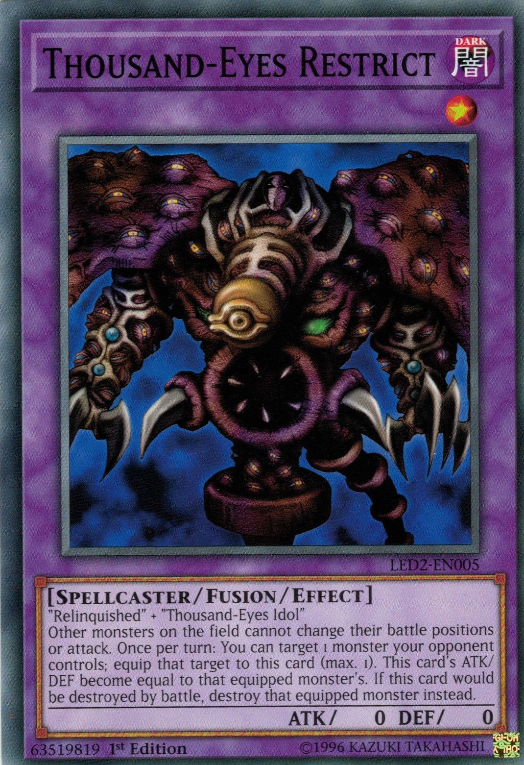 Thousand-Eyes Restrict [LED2-EN005] Common | Card Merchant Takapuna