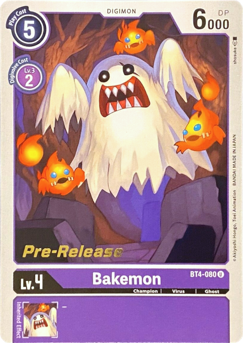 Bakemon [BT4-080] [Great Legend Pre-Release Promos] | Card Merchant Takapuna