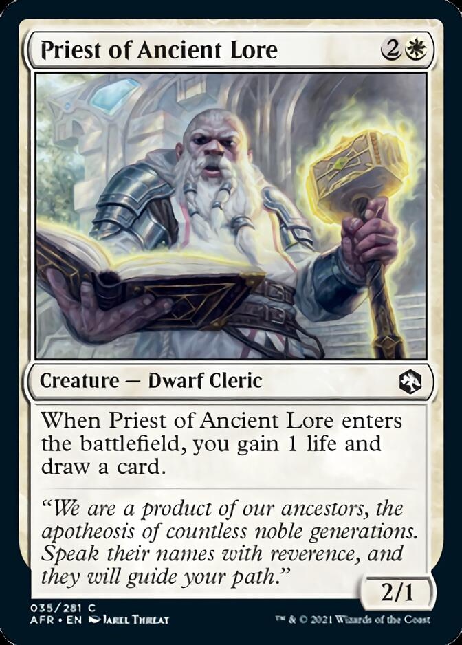 Priest of Ancient Lore [Dungeons & Dragons: Adventures in the Forgotten Realms] | Card Merchant Takapuna