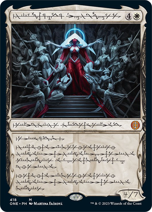 Elesh Norn, Mother of Machines (Phyrexian Step-and-Compleat Foil) [Phyrexia: All Will Be One] | Card Merchant Takapuna