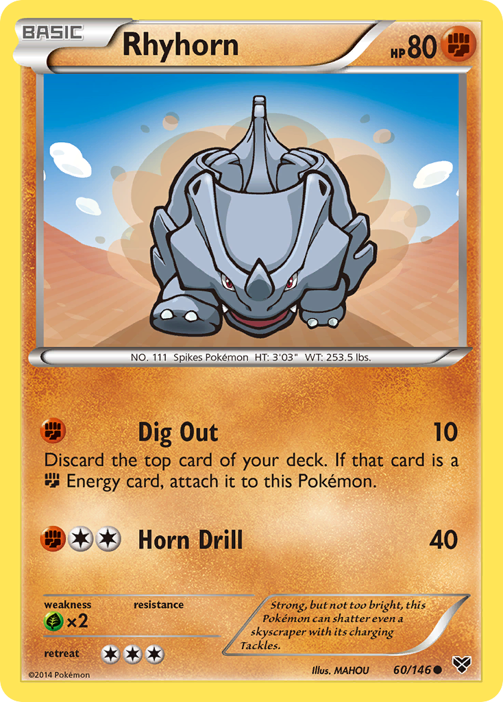 Rhyhorn (60/146) [XY: Base Set] | Card Merchant Takapuna