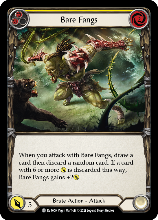 Bare Fangs (Yellow) [EVR009] (Everfest)  1st Edition Normal | Card Merchant Takapuna