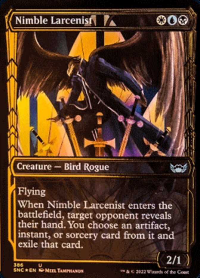 Nimble Larcenist (Showcase Golden Age Gilded Foil) [Streets of New Capenna] | Card Merchant Takapuna