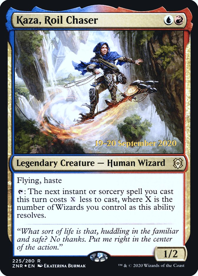 Kaza, Roil Chaser [Zendikar Rising Prerelease Promos] | Card Merchant Takapuna