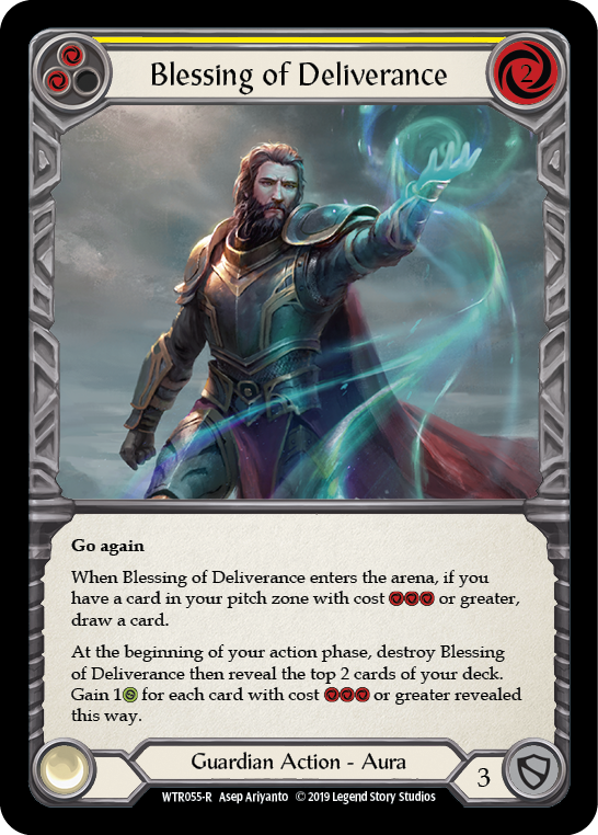 Blessing of Deliverance (Yellow) [WTR055-R] (Welcome to Rathe)  Alpha Print Normal | Card Merchant Takapuna