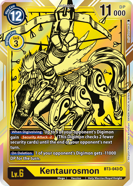 Kentaurosmon [BT3-043] (Alternate Art) [Release Special Booster Ver.1.0] | Card Merchant Takapuna