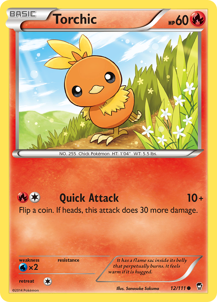 Torchic (12/111) [XY: Furious Fists] | Card Merchant Takapuna