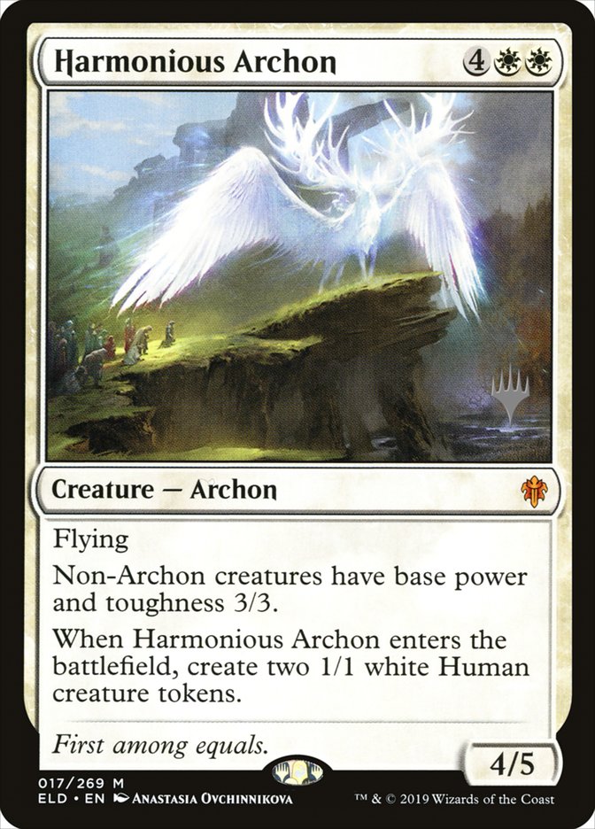 Harmonious Archon (Promo Pack) [Throne of Eldraine Promos] | Card Merchant Takapuna