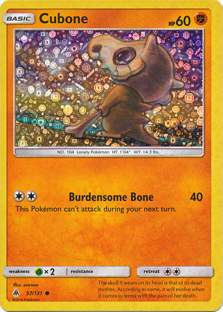 Cubone (57/131) (General Mills Promo) [Sun & Moon: Forbidden Light] | Card Merchant Takapuna