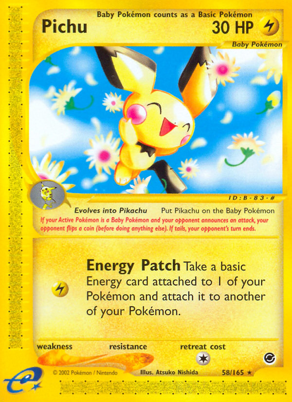 Pichu (58/165) [Expedition: Base Set] | Card Merchant Takapuna