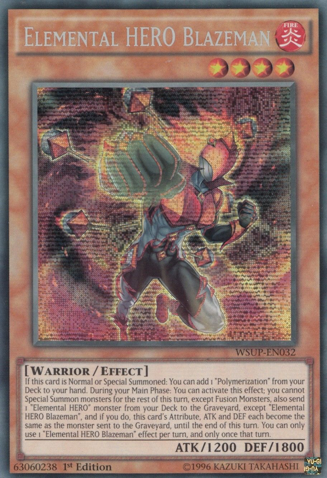 Elemental HERO Blazeman [WSUP-EN032] Secret Rare | Card Merchant Takapuna