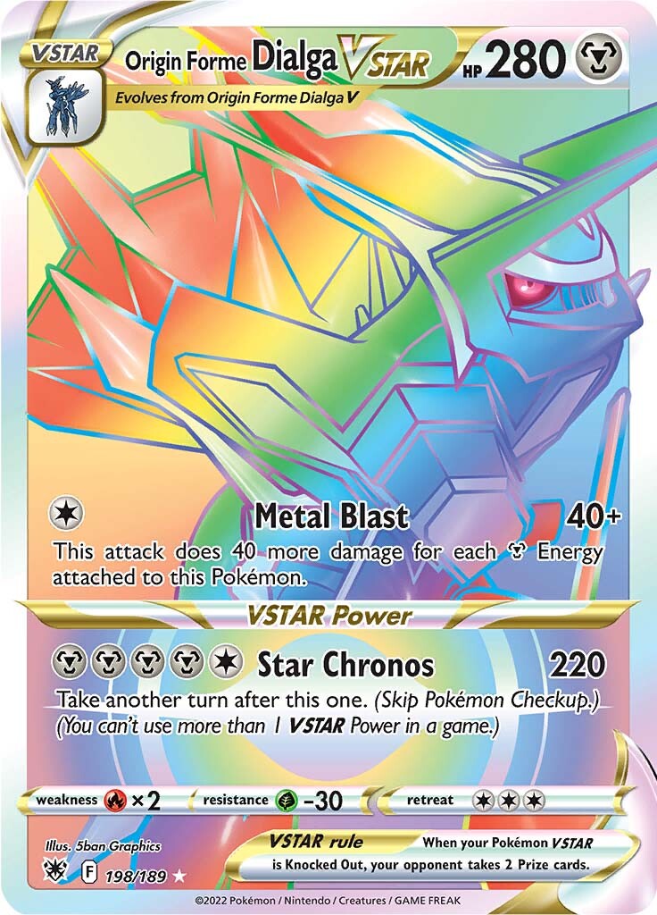 Origin Forme Dialga VSTAR (198/189) [Sword & Shield: Astral Radiance] | Card Merchant Takapuna