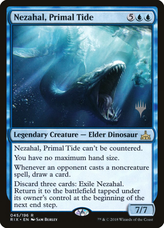 Nezahal, Primal Tide (Promo Pack) [Rivals of Ixalan Promos] | Card Merchant Takapuna