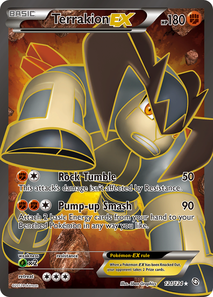 Terrakion EX (121/124) [Black & White: Dragons Exalted] | Card Merchant Takapuna