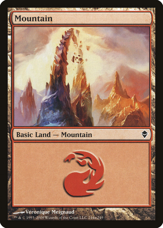 Mountain (244a) [Zendikar] | Card Merchant Takapuna