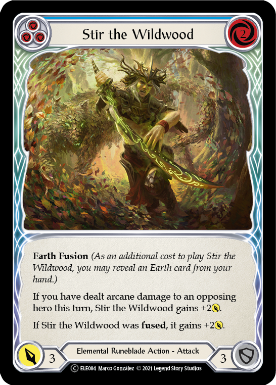 Stir the Wildwood (Blue) [U-ELE084] (Tales of Aria Unlimited)  Unlimited Rainbow Foil | Card Merchant Takapuna