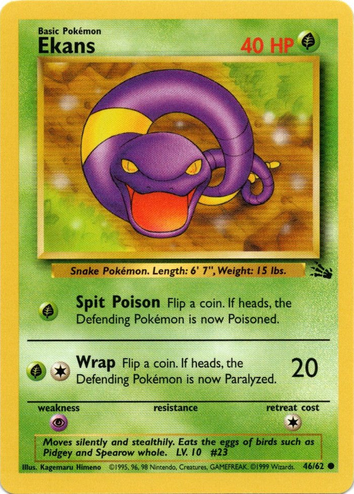 Ekans (46/62) [Fossil Unlimited] | Card Merchant Takapuna