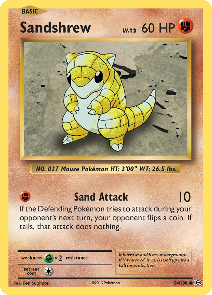 Sandshrew (54/108) [XY: Evolutions] | Card Merchant Takapuna