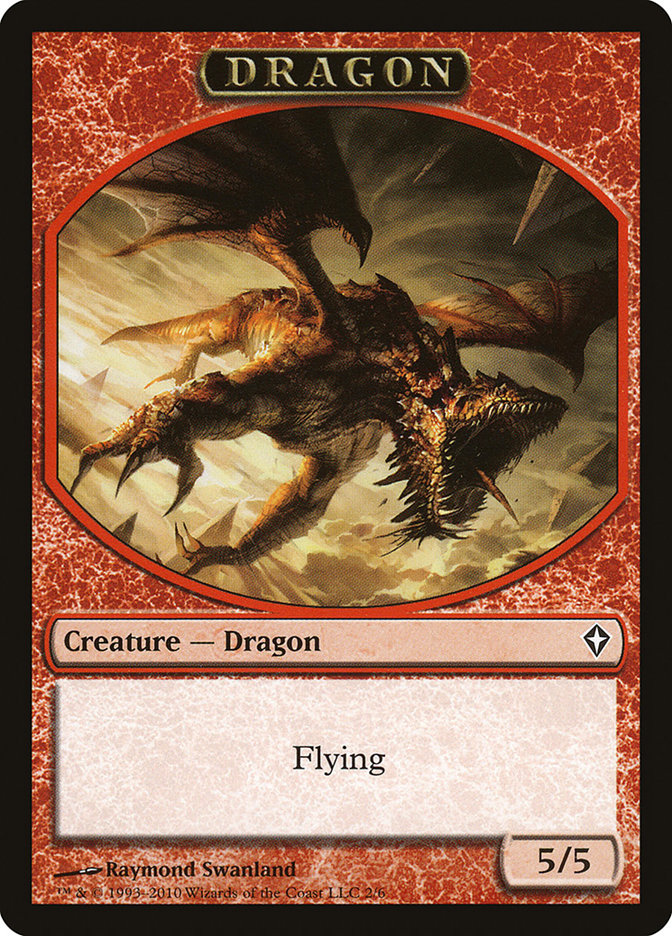 Dragon Token [Worldwake Tokens] | Card Merchant Takapuna