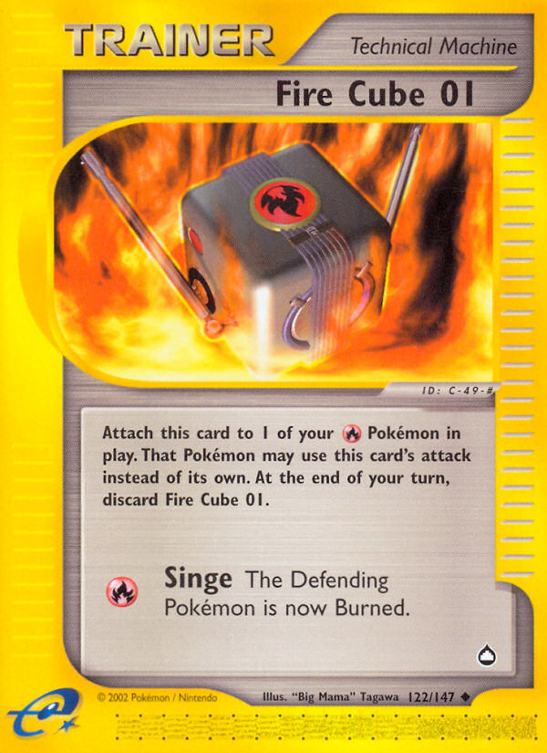 Fire Cube 01 (122/147) [Aquapolis] | Card Merchant Takapuna