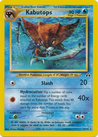 Kabutops (25/75) [Neo Discovery Unlimited] | Card Merchant Takapuna