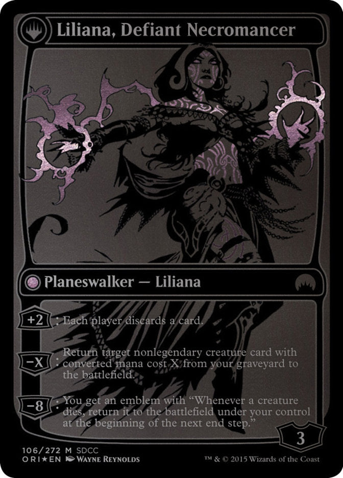 Liliana, Heretical Healer // Liliana, Defiant Necromancer [San Diego Comic-Con 2015] | Card Merchant Takapuna