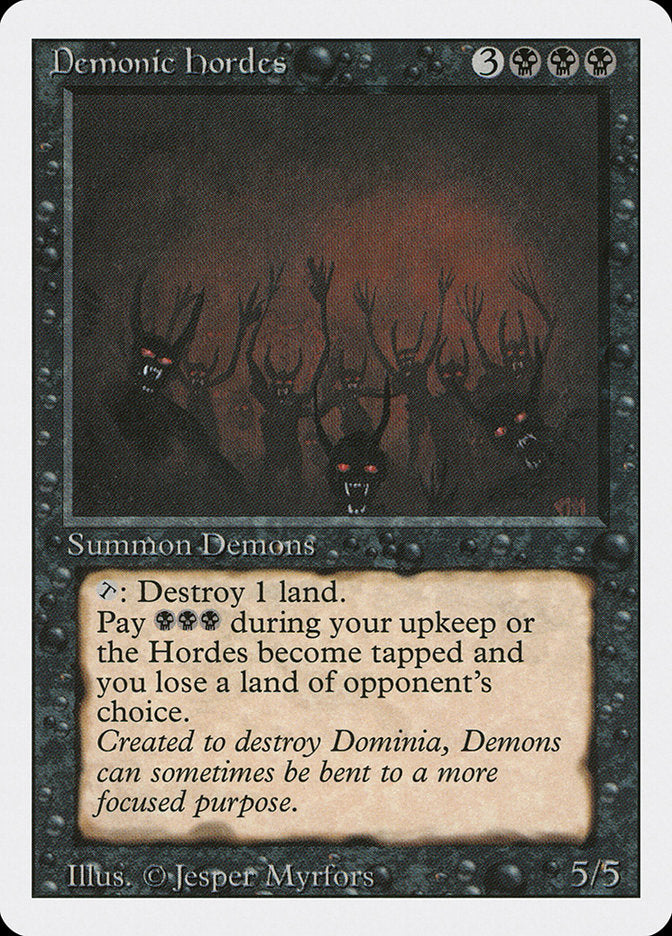 Demonic Hordes [Revised Edition] | Card Merchant Takapuna