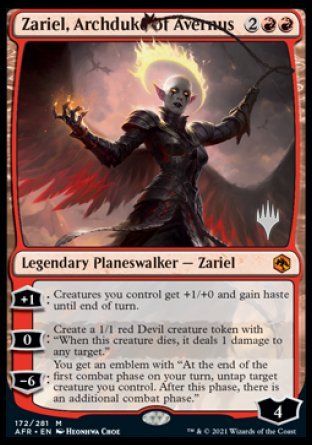 Zariel, Archduke of Avernus (Promo Pack) [Dungeons & Dragons: Adventures in the Forgotten Realms Promos] | Card Merchant Takapuna