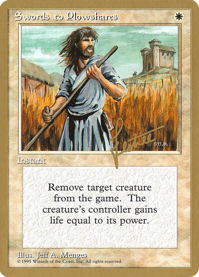 Swords to Plowshares (Bertrand Lestree) [Pro Tour Collector Set] | Card Merchant Takapuna