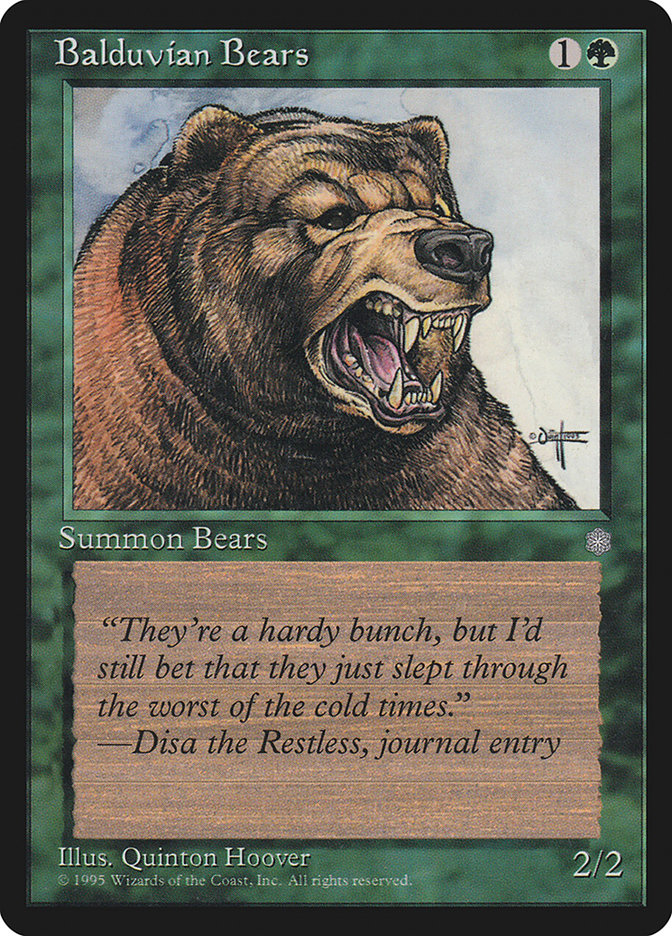 Balduvian Bears [Ice Age] | Card Merchant Takapuna