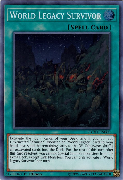 World Legacy Survivor [CYHO-EN060] Super Rare | Card Merchant Takapuna