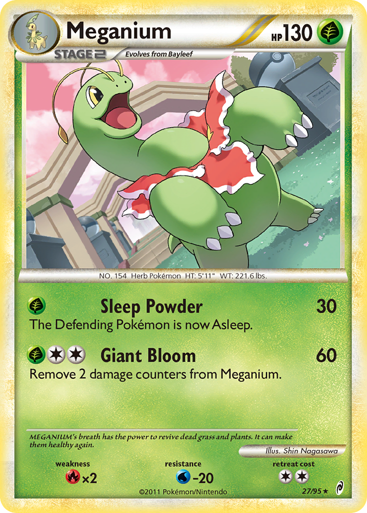 Meganium (27/95) [HeartGold & SoulSilver: Call of Legends] | Card Merchant Takapuna