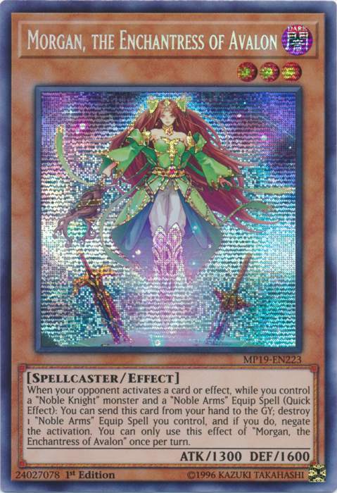 Morgan, the Enchantress of Avalon [MP19-EN223] Prismatic Secret Rare | Card Merchant Takapuna