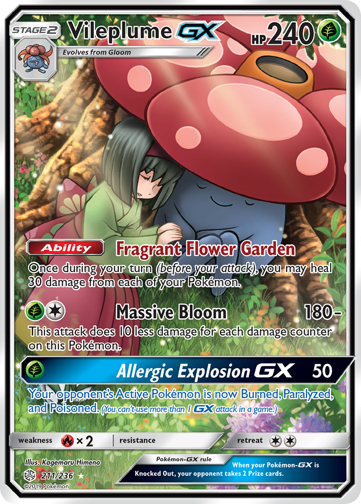 Vileplume GX (211/236) [Sun & Moon: Cosmic Eclipse] | Card Merchant Takapuna