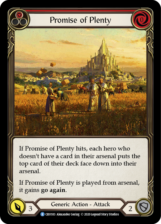 Promise of Plenty (Red) [CRU183] (Crucible of War)  1st Edition Rainbow Foil | Card Merchant Takapuna