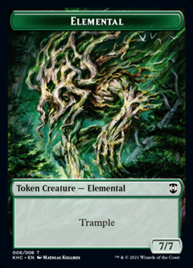 Elemental Token [Kaldheim Commander Tokens] | Card Merchant Takapuna