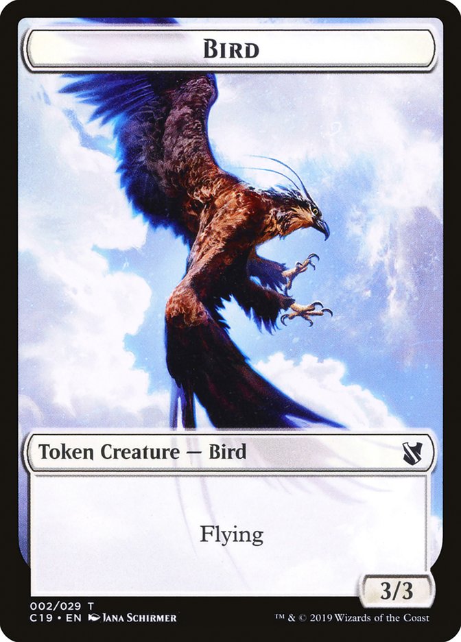 Bird Token (002/029) [Commander 2019 Tokens] | Card Merchant Takapuna