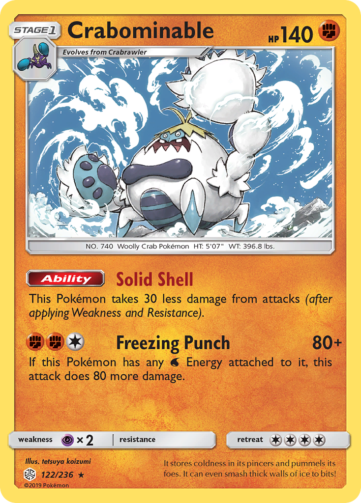 Crabominable (122/236) [Sun & Moon: Cosmic Eclipse] | Card Merchant Takapuna