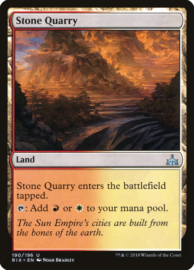 Stone Quarry [Rivals of Ixalan] | Card Merchant Takapuna